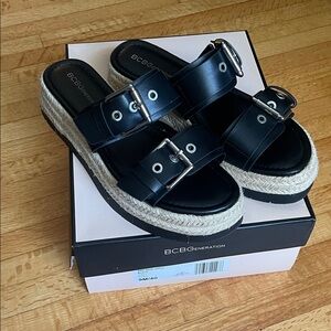 BCBGeneration Black Espadrille Sandals